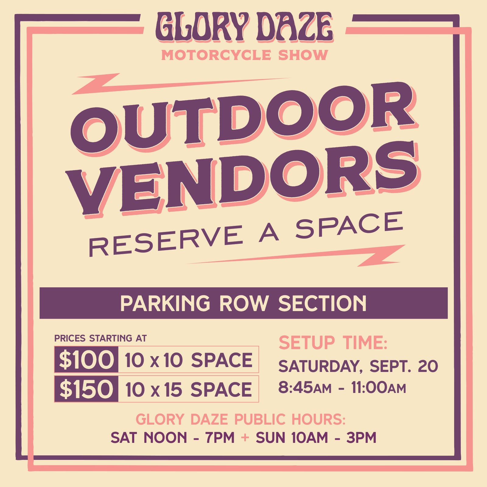 Outdoor Vendor - Parking Row